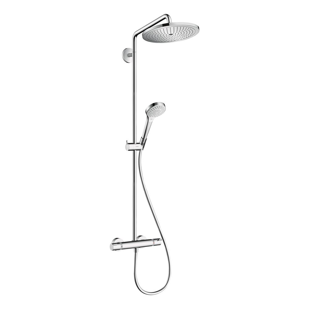Hansgrohe Croma Select S Colonne de douche 280 mm, 1 jet, 9 l/min EcoSmart, mitigeur thermostatique, Chromé