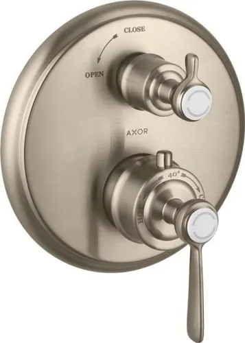 Axor HG Thermostat MONTREUX UP avec robinet de dérivation et levier - finition brossé nickel