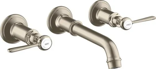 Axor HG Mitigeur 3 trous pour lavabo MONTREUX DN 15 UP avec levier nickelé brossé