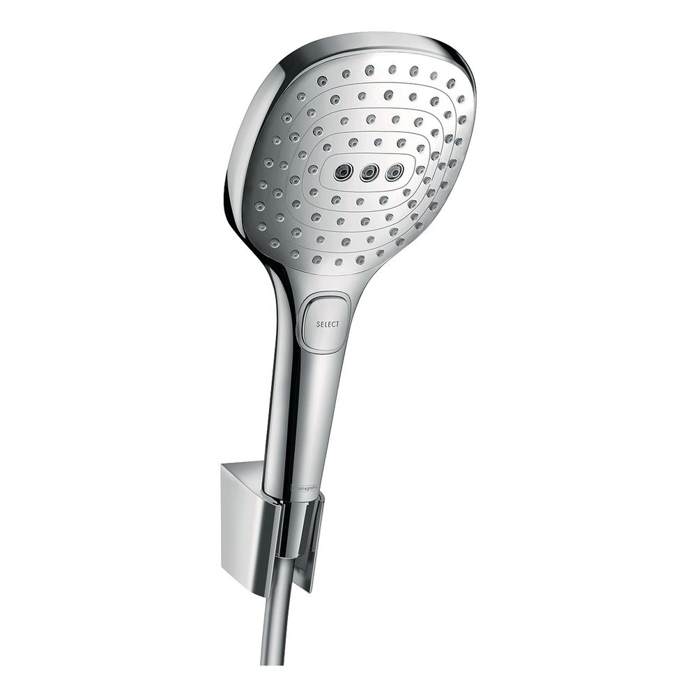 Hansgrohe Raindance Select E Kit de douchette 120 mm, 14,4 l/min, 3 jets, flexible 125 cm, chromé