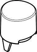 Hansgrohe AXOR Bouton-poussoir pour thermostat, chromé, 92848000