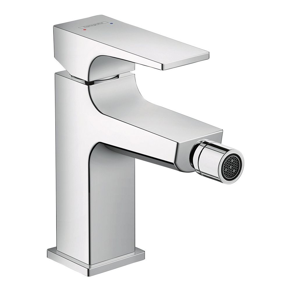Mitigeur bidet monocommande Metropol Hansgrohe, 7,5 l/min, poignée à levier, évacuation Push-Open, chromé