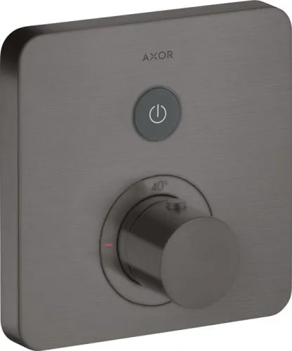 Thermostat de douche Axor ShowerSelect SOFT encastré pour 1 utilisateur finition Chrome noir brossé