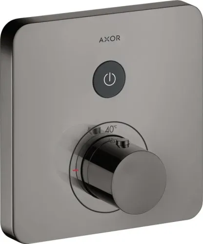 Thermostat de douche AXOR ShowerSelect SOFT UP pour 1 utilisateur, finition noir chromé poli