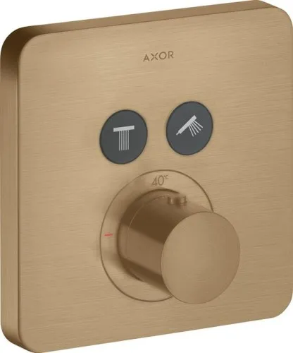 Thermostat SHOWERSELECT SOFT UP pour 2 consommateurs, finition bronze brossé