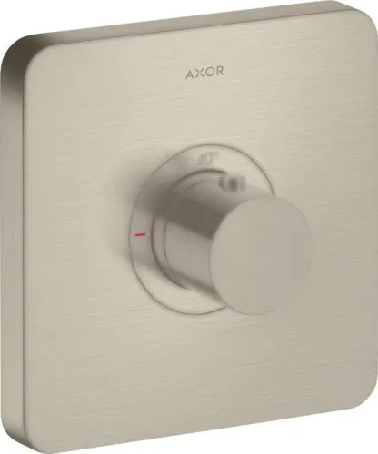Thermostat de douche AXOR ShowerSelect SOFT Highflow, encastré finition nickel brossé