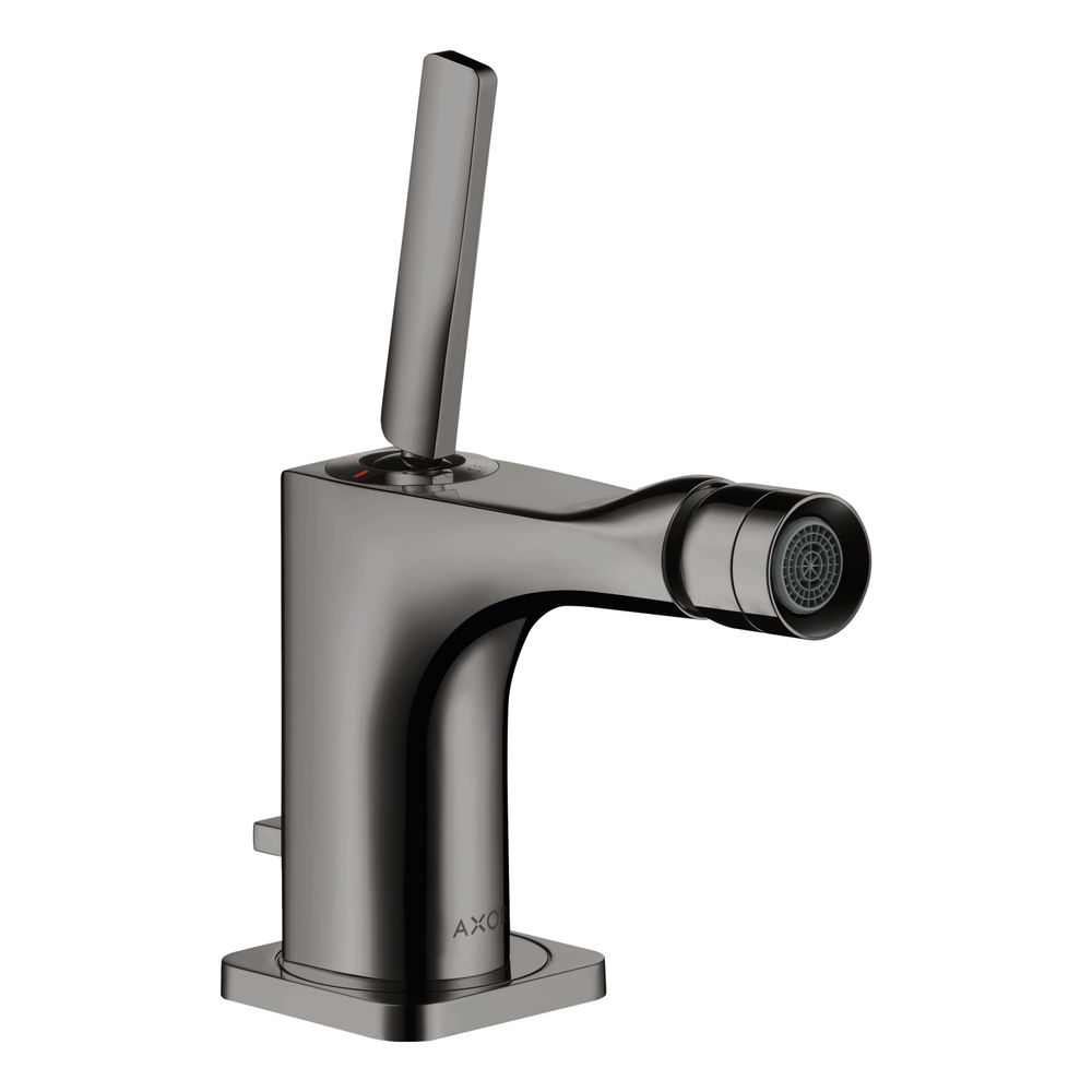 Mitigeur AXOR Einhebel-Bidet Hansgrohe Citterio E, poignée à goupille, évacuation par tige de traction, Chrome Noir poli