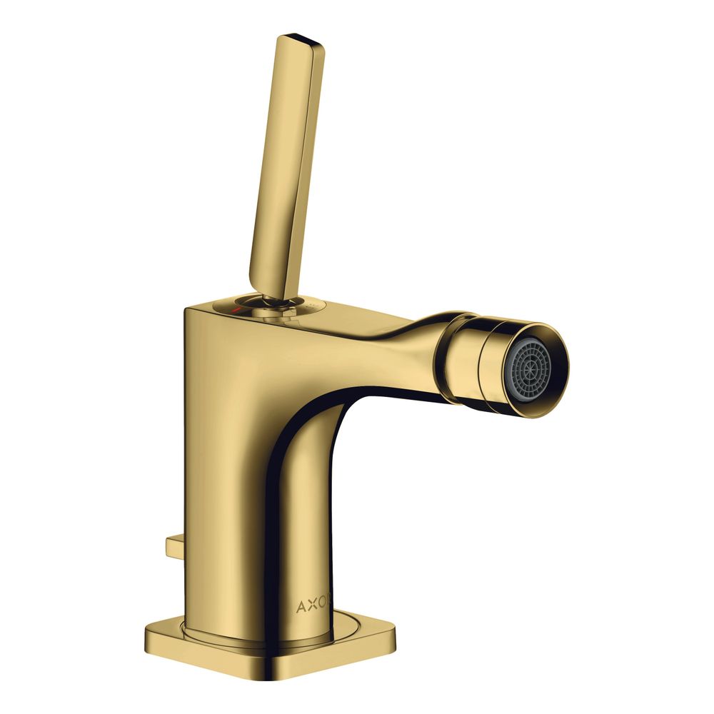 Hansgrohe AXOR mitigeur monocommande pour bidet Citterio E, poignée à goupille, évacuation par tige, finition Or poli