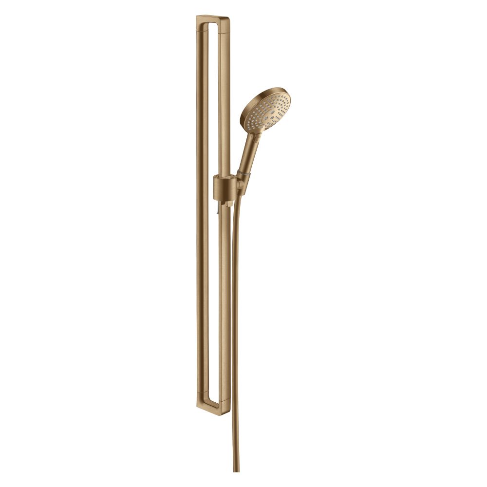 Set de douche AXOR CITTERIO E finition bronze brossé avec pommeau 120 mm 3 jets AXOR