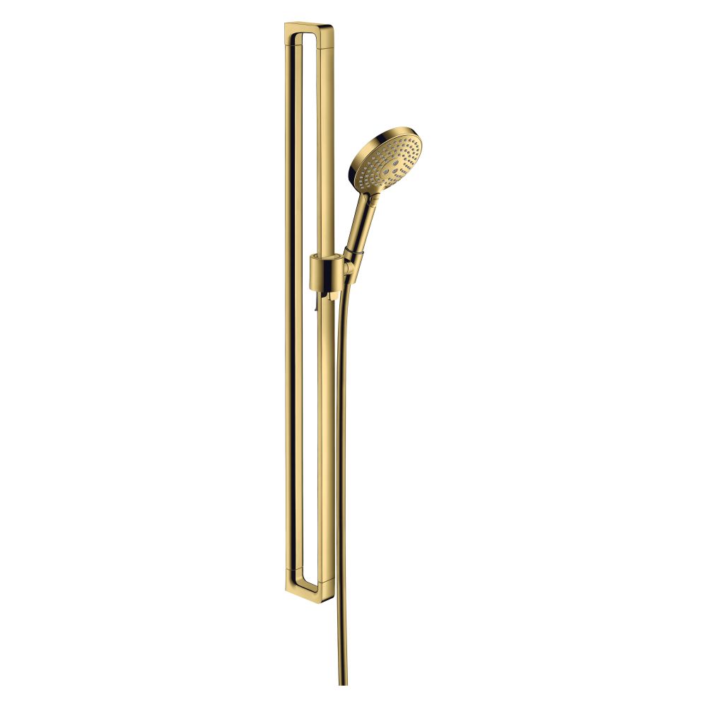 Set de douche AXOR CITTERIO E finition or poli avec pommeau 120 mm 3 jets AXOR