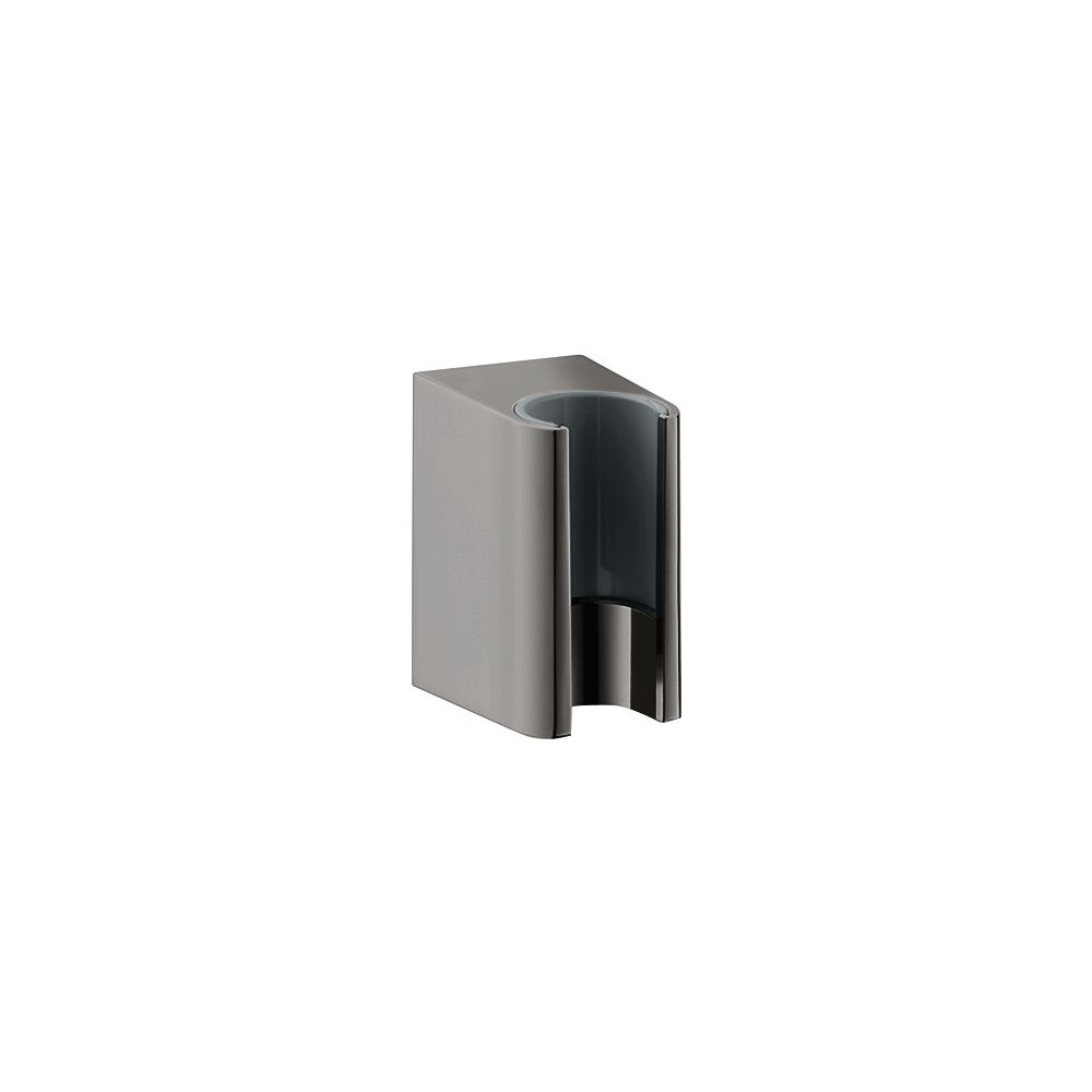 Support de douchette pour tuyaux à écrous cylindriques - Série One - Chrome noir poli