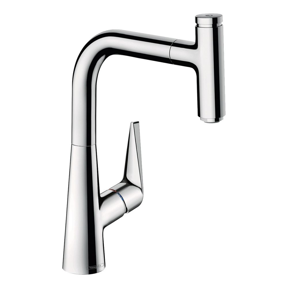 Hansgrohe Talis Select M51mm, Mitigeur monocommande de cuisine 220mm, 8l/min, bec extractible, 1jet, Chromé