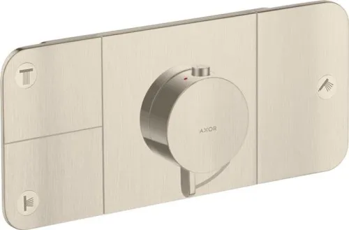 Axor Kit de montage prêt à poser ONE f UP - Thermostatique 3 sorties nickel brossé