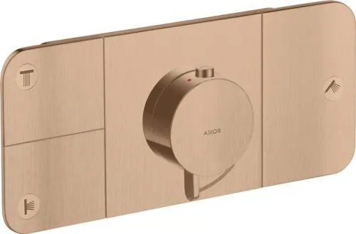Axor Kit de montage prêt à poser ONE f UP-Thermostat 3 sorties laiton brossé rouge or