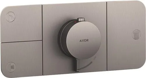 Axor Kit de montage prêt à poser ONE f UP-Thermostat 3 sorties acier inoxydable optique