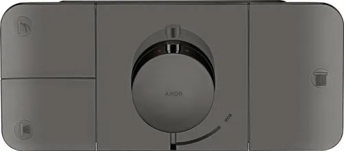 Axor Kit de montage prêt à poser ONE f UP-Thermostat 3 sorties chrome noir poli