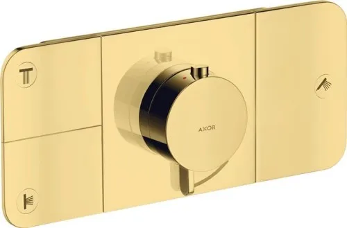 Axor Kit de montage prêt à poser ONE f UP-Thermostat 3 sorties or poli optique
