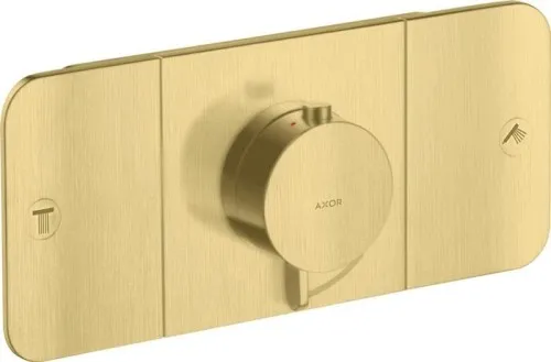Axor Kit de montage prêt à poser ONE f UP - Thermostatique 2 consommateurs laiton brossé