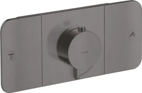 Axor Kit de montage prêt à poser ONE f UP - Thermostatique 2 consommateurs chrome noir brossé