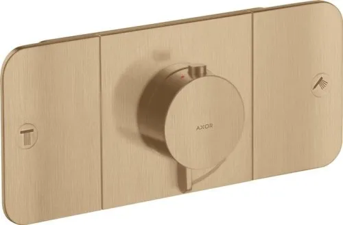 Axor Kit de montage prêt à poser ONE f UP - Thermostatique 2 consommateurs bronze brossé