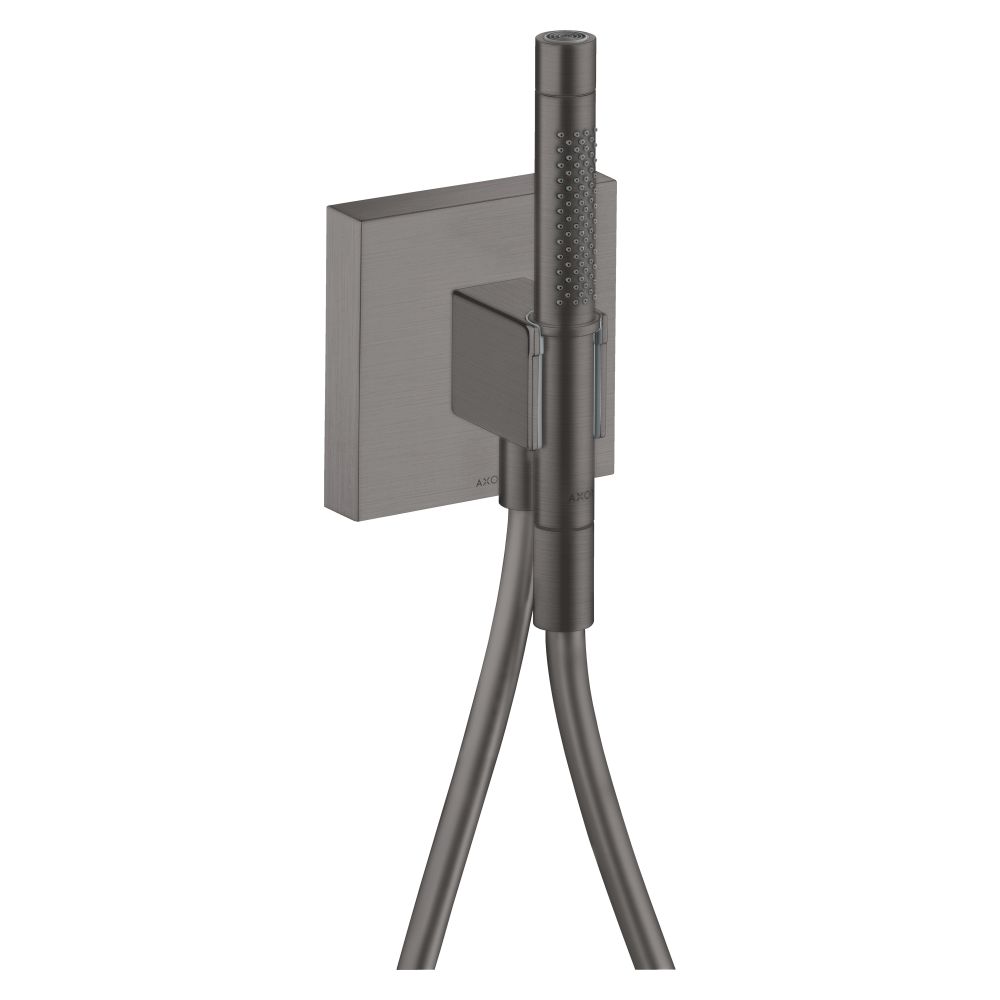 Unité de porte-serviettes Hansgrohe AXOR Starck, 16,2 l/min, 120x120 mm, douchette 2 jets, flexible, chrome noir brossé