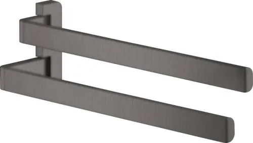 Porte-serviettes double Axor UNIVERSAL pivotant individuellement - Chrome noir brossé