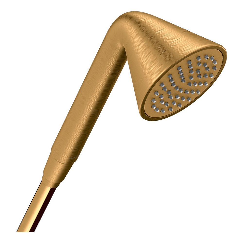 Pommeau de douche AXOR Showers/Front Hansgrohe 85 mm, 8,2 l/min, 1 jet EcoSmart, finition Or brossé