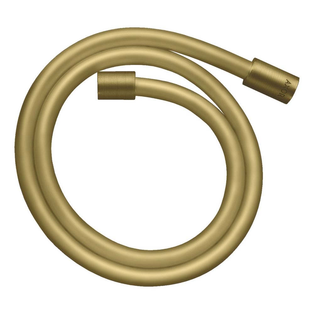 Hansgrohe AXOR ShowerSolutions Tube de douche effet métal 200 cm, écrous cylindriques G 1/2", finition Laiton brossé