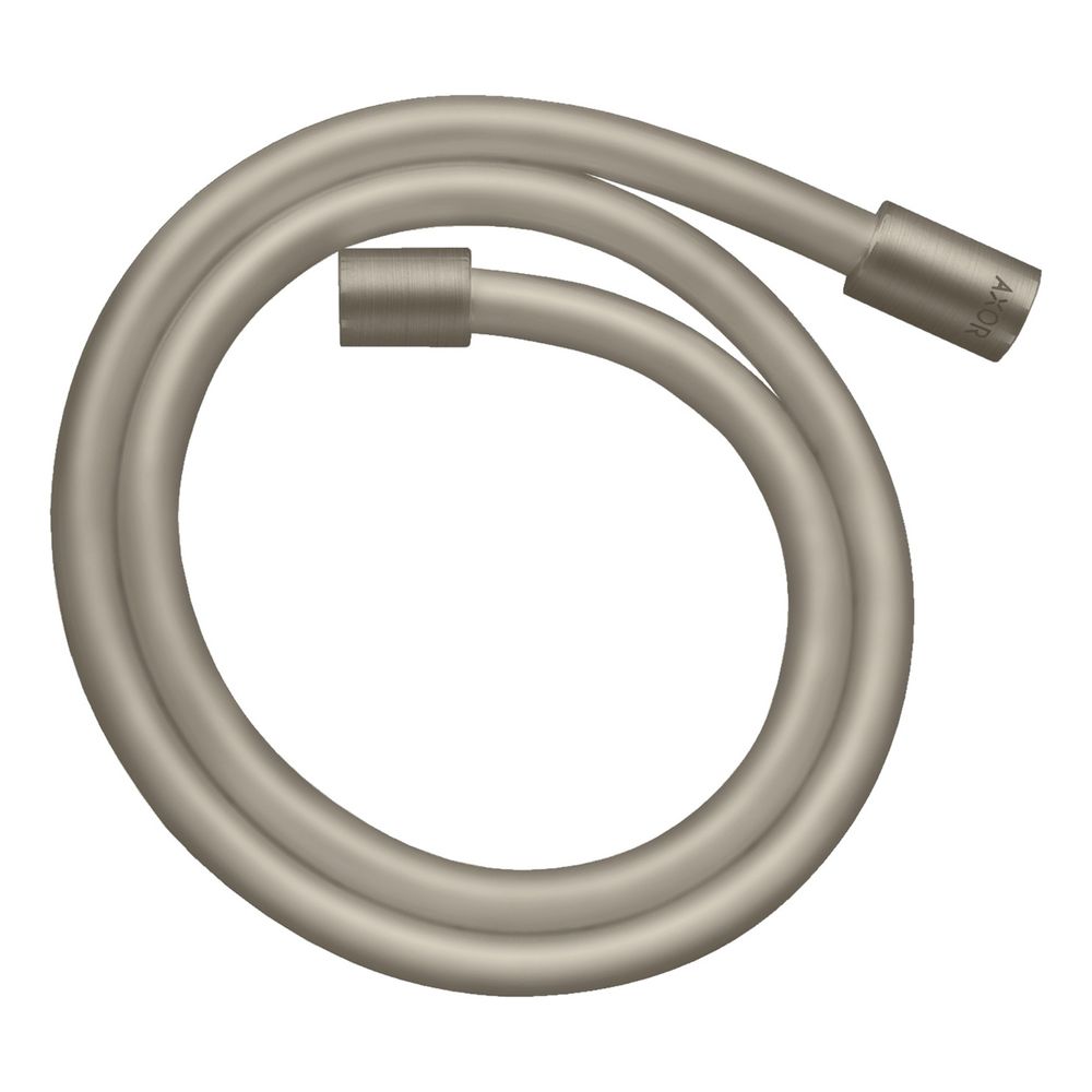 Hansgrohe AXOR ShowerSolutions Flexible de douche effet métal 200 cm, écrous cylindriques, G 1/2", Nickel brossé