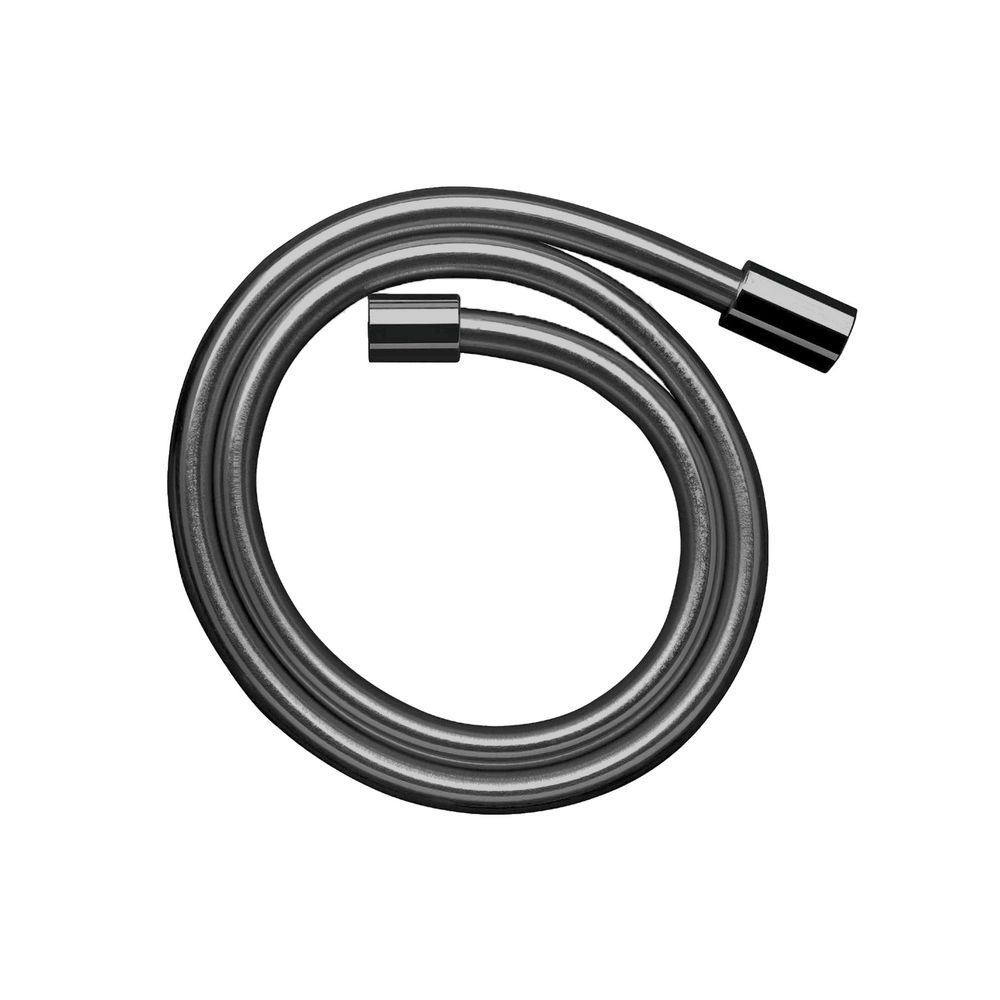 Hansgrohe AXOR ShowerSolutions Flexible de douche effet métal 200 cm, écrous cylindriques, G 1/2", Chrome poli noir