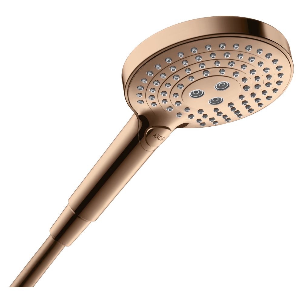 Pommeau de douche Hansgrohe AXOR ShowerSolutions 120 mm, 13,4 l/min, 3 jets, Or rouge poli
