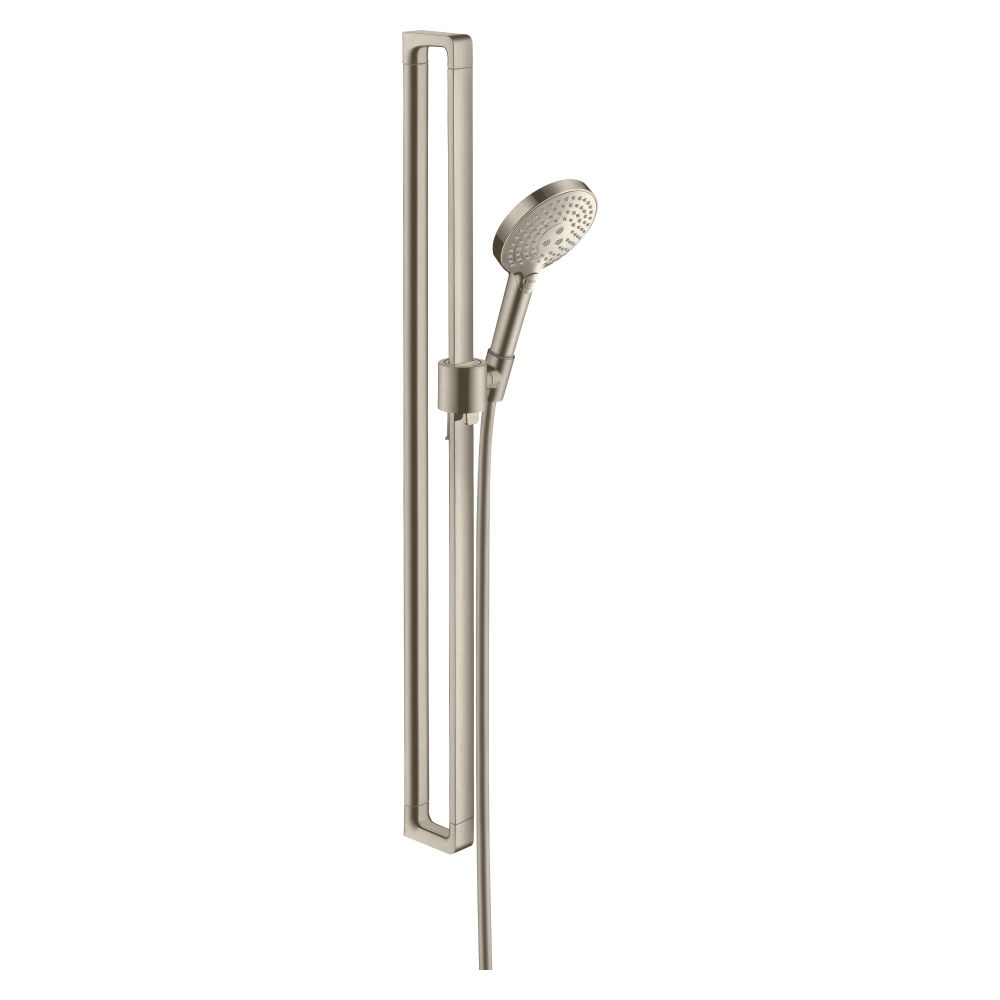Hansgrohe AXOR Citterio E Set de douchette 90 cm, pommeau de douche 120 3 jets, 15 l/min, nickel brossé