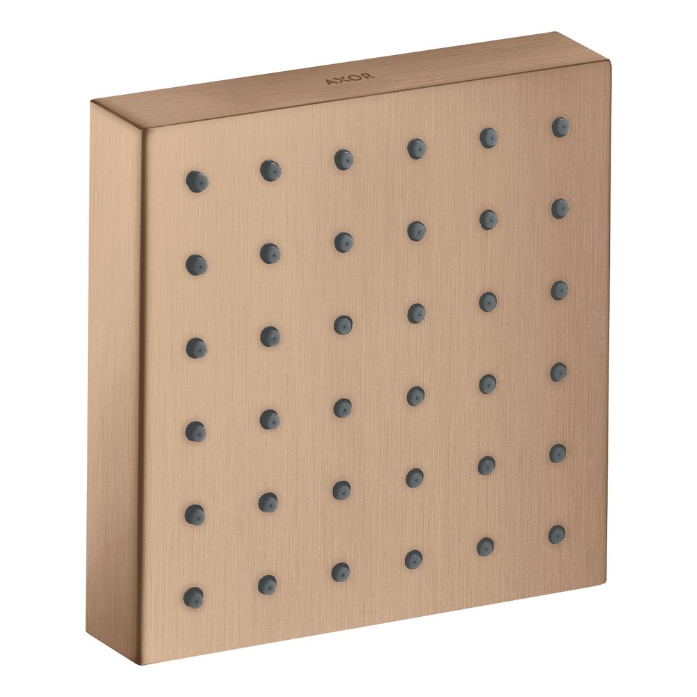 Module de douche Hansgrohe AXOR ShowerSolutions 120x120 mm, encastré, 5,3 l/min, carré, Brushed Red Gold