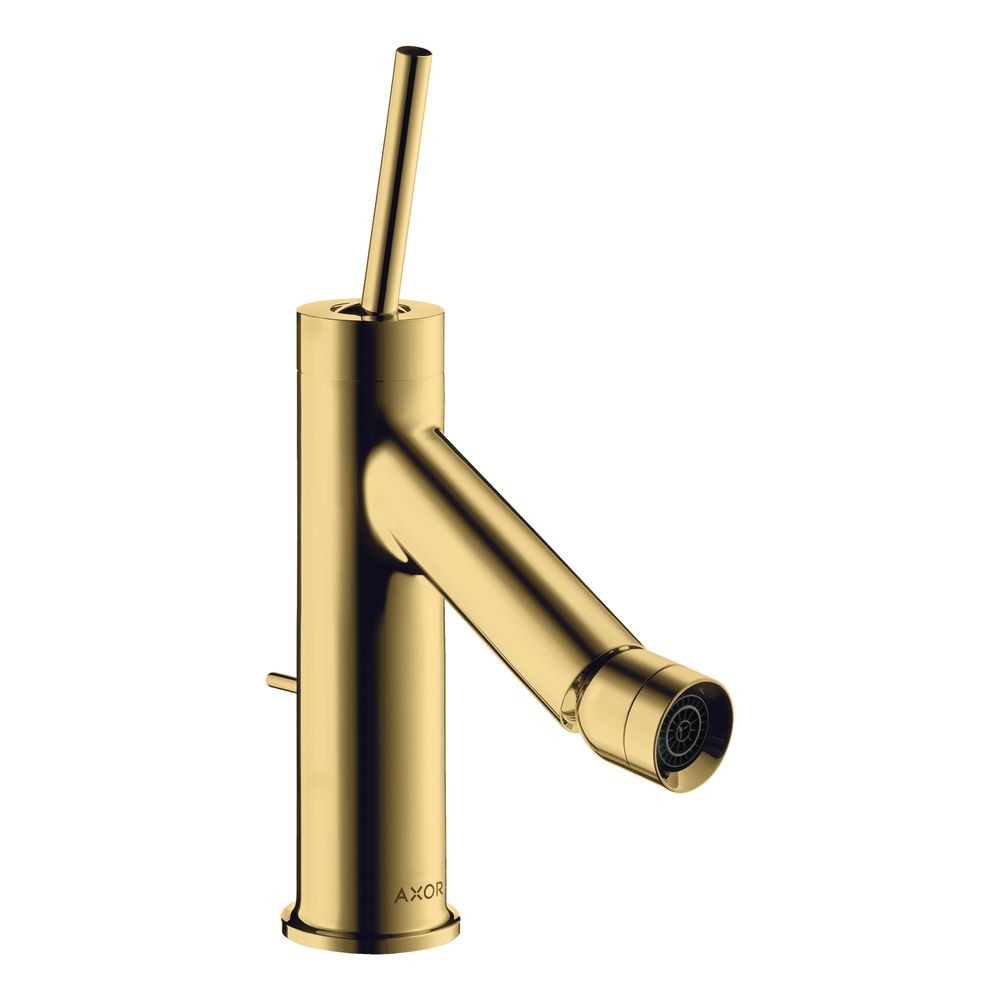 Mitigeur bidet monocommande AXOR Starck Hansgrohe, 7,5 l/min, poignée à goupille, évacuation par tige de traction, finition Or poli