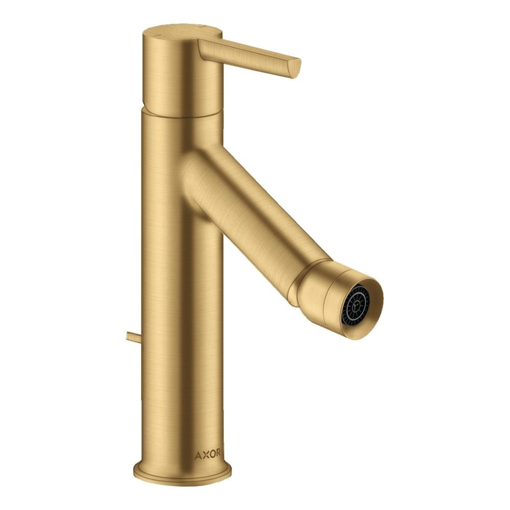 Hansgrohe AXOR Starck Mitigeur monocommande pour bidet, 7,5 l/min, Poignée à levier, Garniture d'évacuation à tige de traction, Optique Or brossé