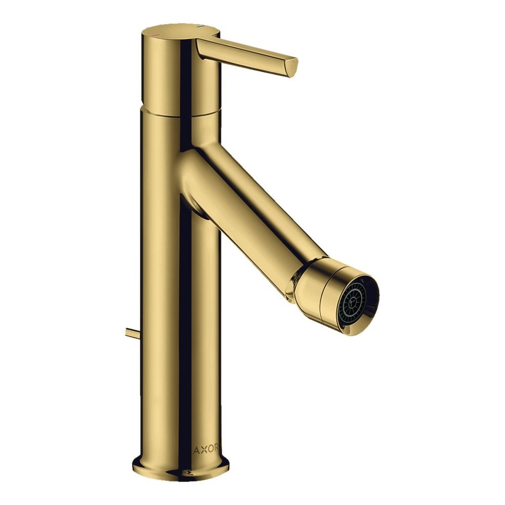 Mitigeur monocommande AXOR Starck Hansgrohe pour bidet, débit 7,5 l/min, levier, évacuation par tige de traction, finition Or poli
