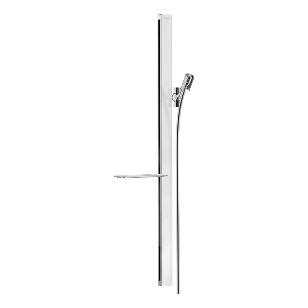 Hansgrohe Barre de douche Unica E 90 cm, flexible Isiflex 160 cm, Blanc/Chromé