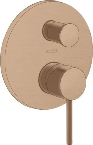 Mitigeur monocommande pour baignoire Axor Starck encastré avec combinaison de sécurité, finition Or rouge brossé
