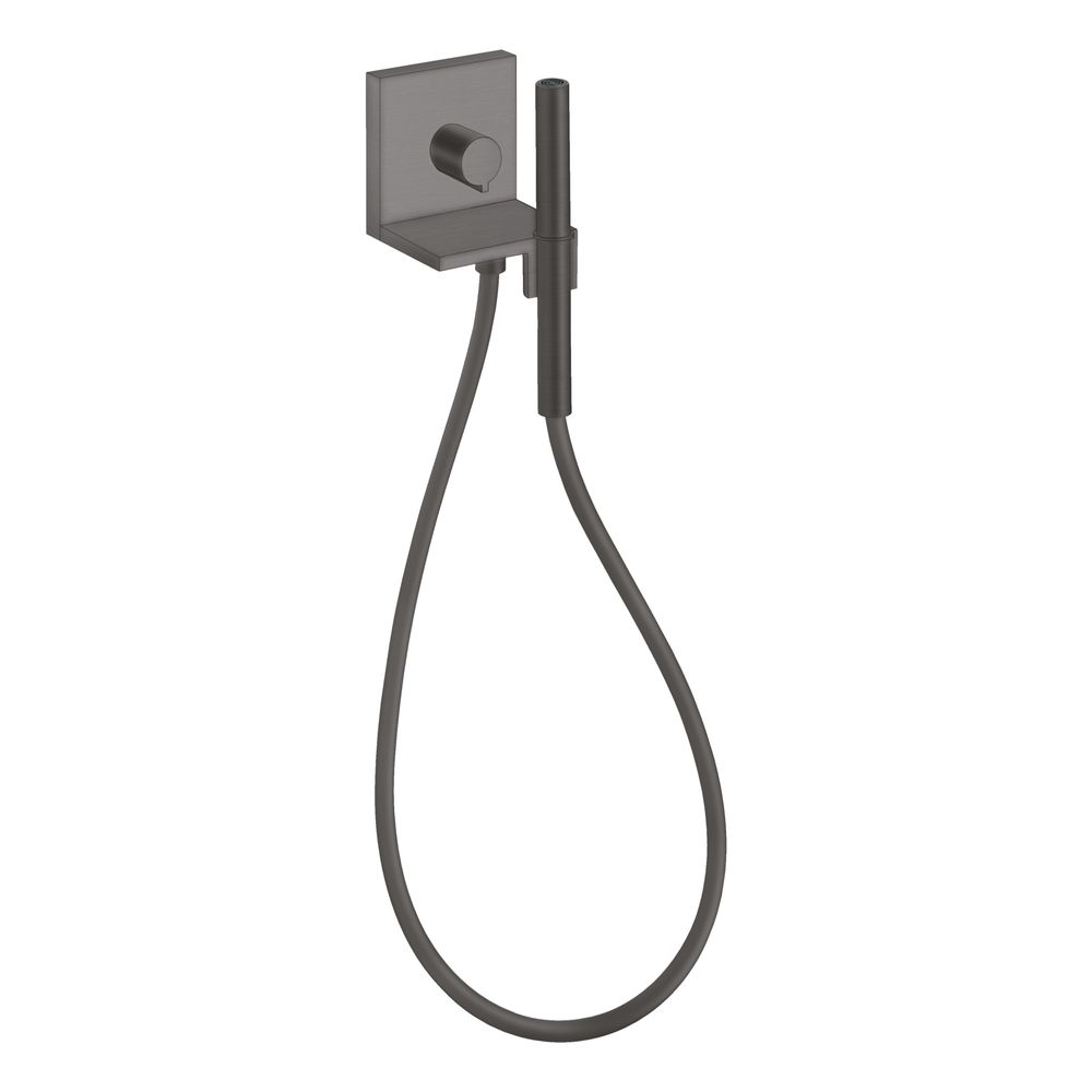 Hansgrohe AXOR ShowerSolutions Module de douchette manuelle 120x120 mm, encastré, 14,5 L/min, carré, Chrome brossé noir