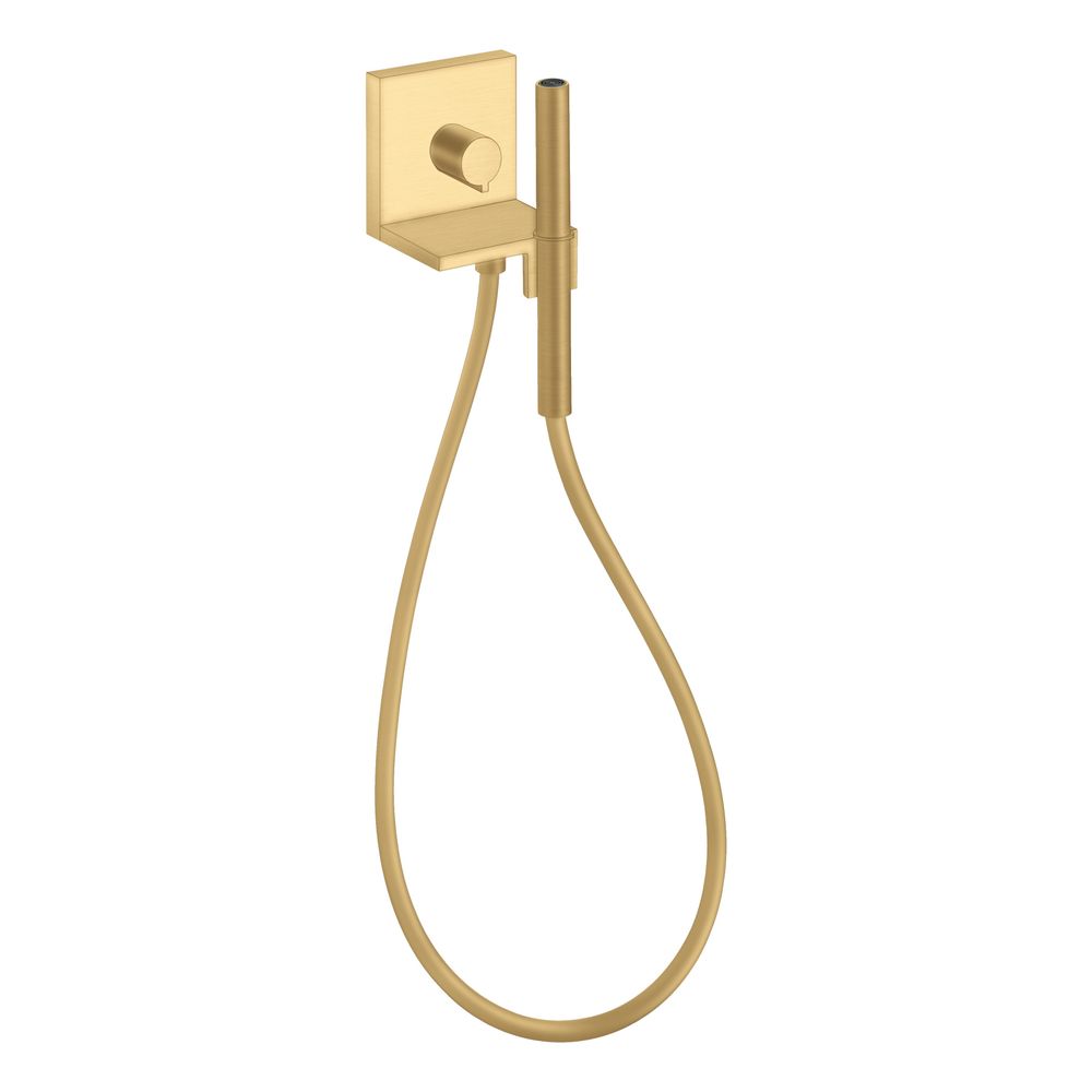 Module de douchette manuelle AXOR ShowerSolutions Hansgrohe 120x120 mm, encastré, 14,5 l/min, carré, finition Brushed Gold Optic