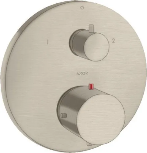 Thermostat AXOR STARCK encastré avec vanne d'arrêt/réorientation nickel brossé
