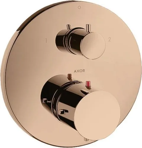Thermostat AXOR STARCK encastré avec vanne de commutation - Or rouge poli