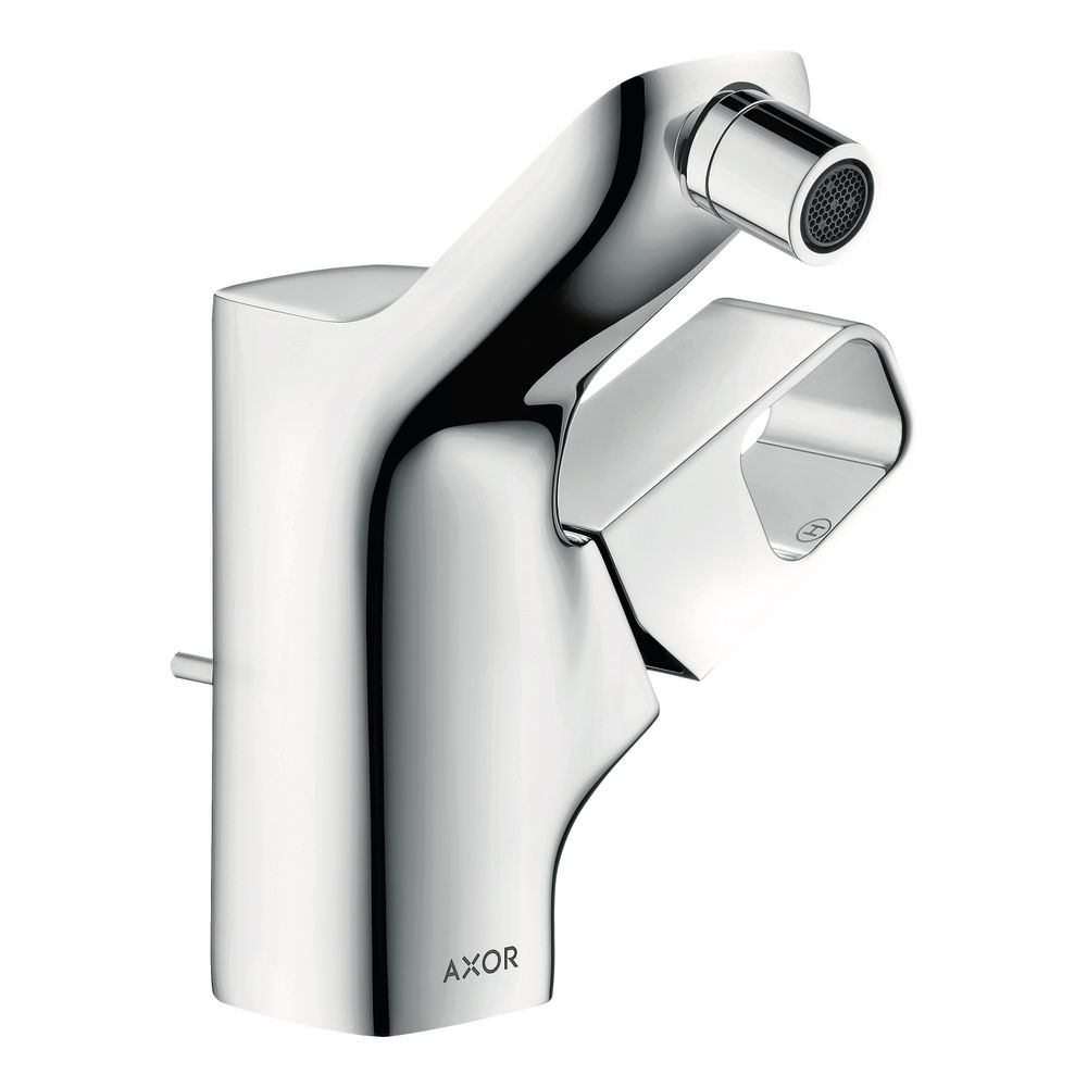 Mitigeur Hansgrohe AXOR Urquiola pour bidet à levier unique, 7,2 l/min, évacuation à tige de traction, finition brossé nickel