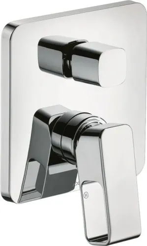 Mélangeur monocommande pour baignoire Axor URQUIOLA, finition nickel brossé, encastré