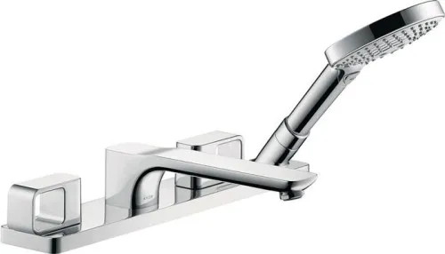 Axor Robinet de baignoire à encastrer 4 trous URQUIOLA DN 15 avec plaque laiton rouge poli