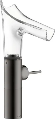 Axor EH-WT-MI 220 STARCK V mit verre robinet de lavabo et bec en verre, finition chrome poli noir