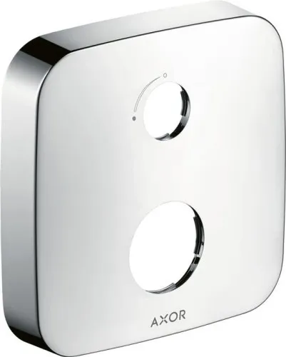 Rosette de rallonge Axor 2 trous, flèche finition chrome noir brossé