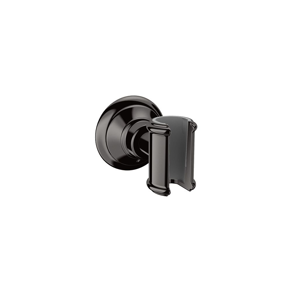 Support de pommeau de douche Hansgrohe AXOR Montreux, 68x68x84mm, métal, finition Polished Black Chrome