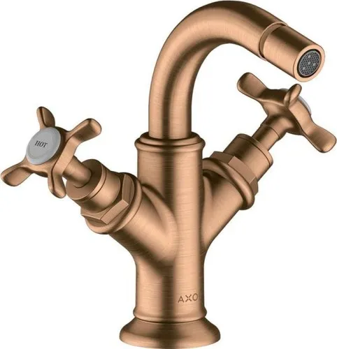 Robinetterie de bidet à deux poignées AXOR Montreux m ZAG 1 1/4" finition bronze brossé
