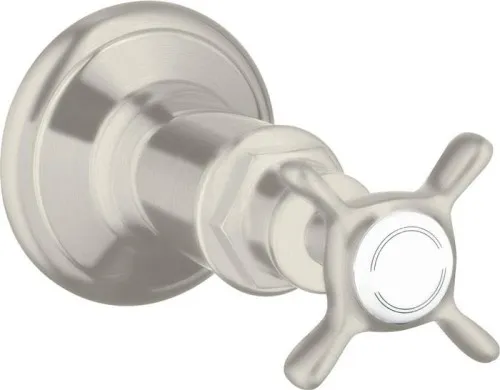 Axor Robinet d'arrêt MONTREUX DN 15/DN 20 UP finition acier inoxydable optique